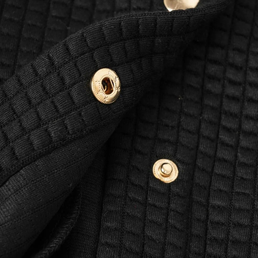 Amazhiyu Women's Quilted Cropped Bomber Jacket Long Sleeve Waffle Autumn Coat