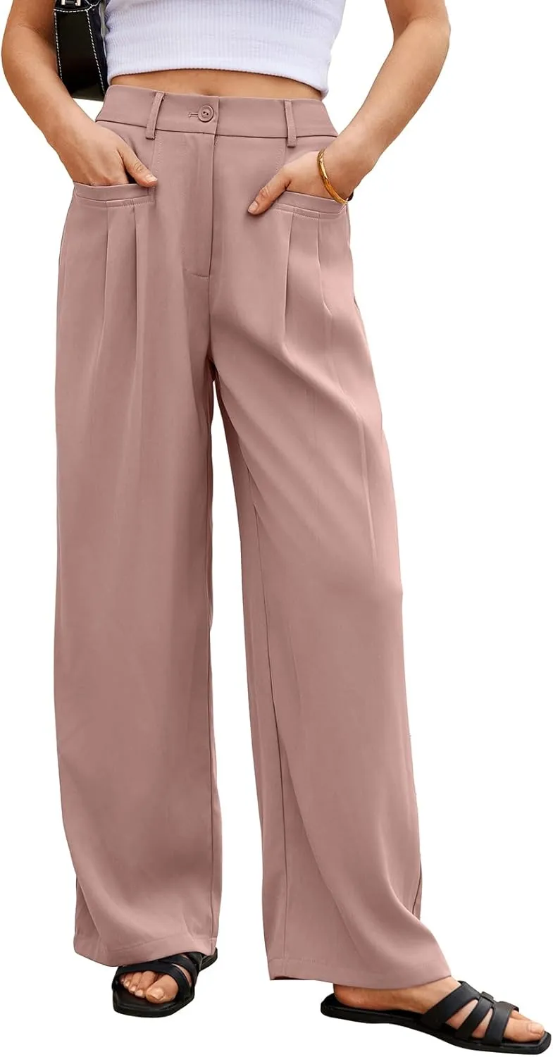 EVALESS Work Pants Women High Waisted Business Casual Outfits 2024 Office Dress Pant Trousers