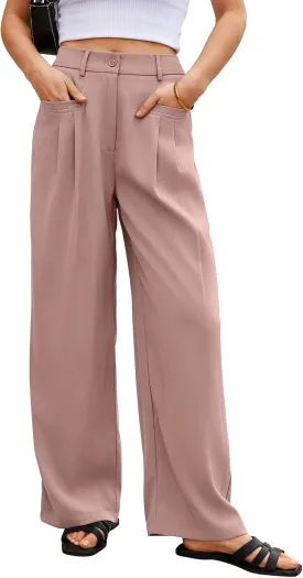 EVALESS Work Pants Women High Waisted Business Casual Outfits 2024 Office Dress Pant Trousers