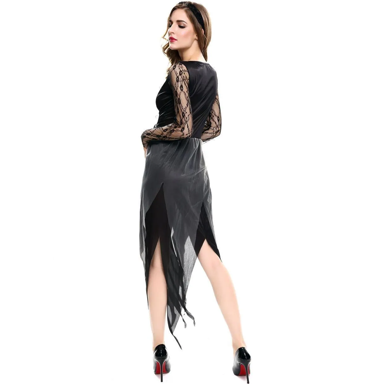 Halloween vampire dress gauze ghost bride costume cosplay stage play female zombie dress uniform