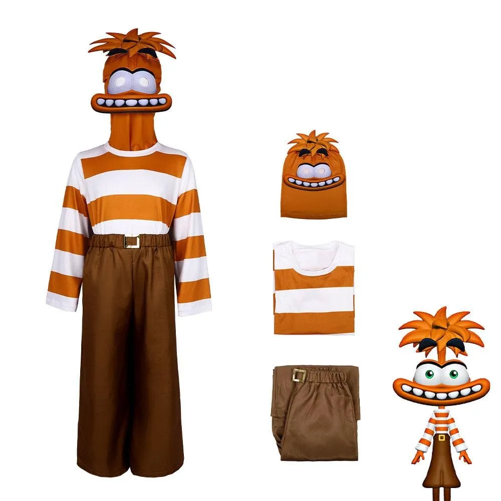 Inside Out 2 Anxiety Costume Halloween Stage Performance Outfit for Kids and Adults
